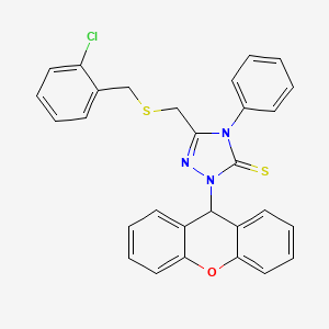 5-{[(2-chlorobenzyl)sulfanyl]methyl}-4-phenyl-2-(9H-xanthen-9-yl)-2,4-dihydro-3H-1,2,4-triazole-3-thione