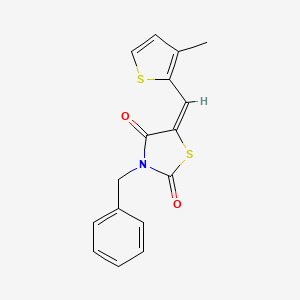 (5E)-3-benzyl-5-[(3-methylthiophen-2-yl)methylidene]-1,3-thiazolidine-2,4-dione