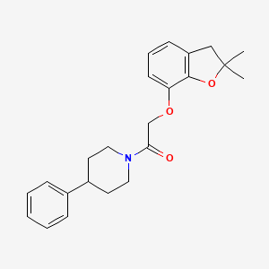 2-[(2,2-Dimethyl-2,3-dihydro-1-benzofuran-7-yl)oxy]-1-(4-phenylpiperidin-1-yl)ethanone