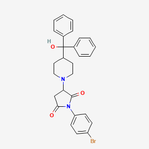 1-(4-Bromophenyl)-3-{4-[hydroxy(diphenyl)methyl]piperidin-1-yl}pyrrolidine-2,5-dione