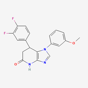 molecular formula C19H15F2N3O2 B11063888 7-(3,4-difluorophenyl)-1-(3-methoxyphenyl)-1,4,6,7-tetrahydro-5H-imidazo[4,5-b]pyridin-5-one 