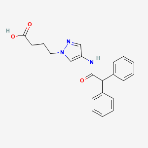 4-{4-[(diphenylacetyl)amino]-1H-pyrazol-1-yl}butanoic acid