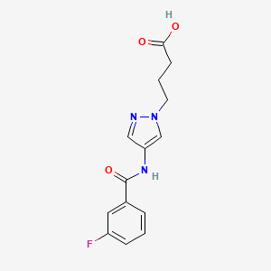 4-{4-[(3-fluorobenzoyl)amino]-1H-pyrazol-1-yl}butanoic acid