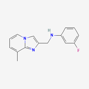 3-fluoro-N-[(8-methylimidazo[1,2-a]pyridin-2-yl)methyl]aniline