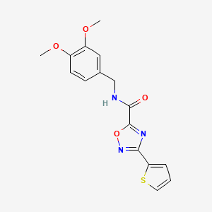 N-(3,4-dimethoxybenzyl)-3-(thiophen-2-yl)-1,2,4-oxadiazole-5-carboxamide