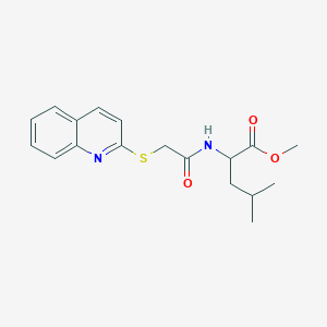 methyl N-[(quinolin-2-ylsulfanyl)acetyl]leucinate