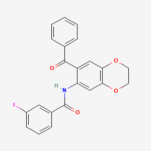 3-iodo-N-[7-(phenylcarbonyl)-2,3-dihydro-1,4-benzodioxin-6-yl]benzamide