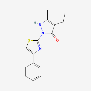 4-ethyl-3-methyl-1-(4-phenyl-1,3-thiazol-2-yl)-1H-pyrazol-5-ol