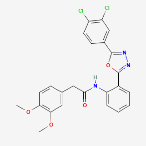 N-{2-[5-(3,4-dichlorophenyl)-1,3,4-oxadiazol-2-yl]phenyl}-2-(3,4-dimethoxyphenyl)acetamide