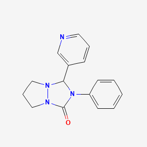 2-phenyl-3-(pyridin-3-yl)tetrahydro-1H,5H-pyrazolo[1,2-a][1,2,4]triazol-1-one