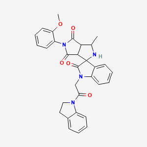 1-[2-(2,3-dihydro-1H-indol-1-yl)-2-oxoethyl]-5'-(2-methoxyphenyl)-3'-methyl-3a',6a'-dihydro-2'H-spiro[indole-3,1'-pyrrolo[3,4-c]pyrrole]-2,4',6'(1H,3'H,5'H)-trione