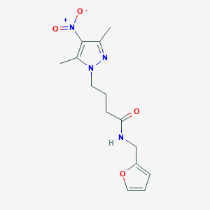 4-(3,5-dimethyl-4-nitro-1H-pyrazol-1-yl)-N-(furan-2-ylmethyl)butanamide