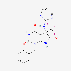 1-benzyl-2-hydroxy-5-(pyrimidin-2-ylamino)-5-(trifluoromethyl)-5,7-dihydro-1H-pyrrolo[2,3-d]pyrimidine-4,6-dione