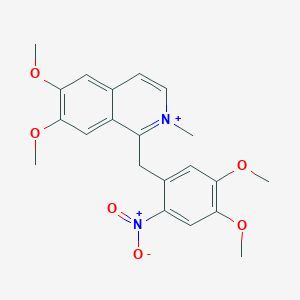 1-(4,5-Dimethoxy-2-nitrobenzyl)-6,7-dimethoxy-2-methylisoquinolinium