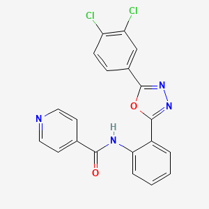 N-{2-[5-(3,4-dichlorophenyl)-1,3,4-oxadiazol-2-yl]phenyl}pyridine-4-carboxamide