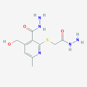 2-[(2-Hydrazinyl-2-oxoethyl)sulfanyl]-4-(hydroxymethyl)-6-methylpyridine-3-carbohydrazide