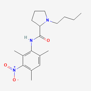 1-butyl-N-(2,4,6-trimethyl-3-nitrophenyl)prolinamide