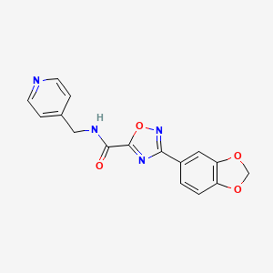 3-(1,3-benzodioxol-5-yl)-N-(pyridin-4-ylmethyl)-1,2,4-oxadiazole-5-carboxamide