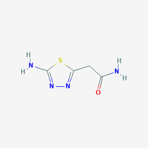 molecular formula C4H6N4OS B11064181 2-(5-Amino-1,3,4-thiadiazol-2-yl)acetamide 