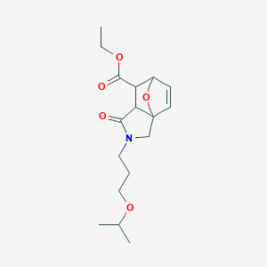 Ethyl 1-oxo-2-[3-(propan-2-yloxy)propyl]-1,2,3,6,7,7a-hexahydro-3a,6-epoxyisoindole-7-carboxylate