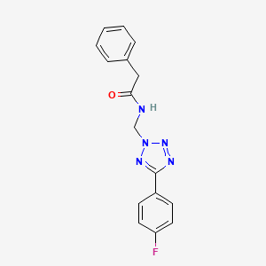 N-{[5-(4-fluorophenyl)-2H-tetrazol-2-yl]methyl}-2-phenylacetamide