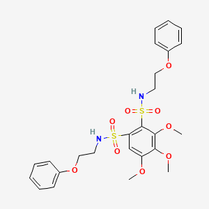 3,4,5-trimethoxy-N,N'-bis(2-phenoxyethyl)benzene-1,2-disulfonamide