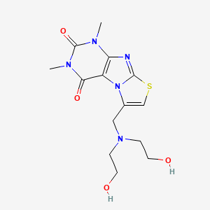 6-{[bis(2-hydroxyethyl)amino]methyl}-1,3-dimethyl[1,3]thiazolo[2,3-f]purine-2,4(1H,3H)-dione