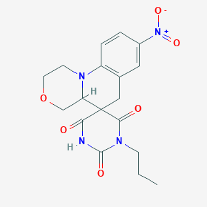 8-nitro-1'-propyl-1,2,4,4a-tetrahydro-2'H,6H-spiro[1,4-oxazino[4,3-a]quinoline-5,5'-pyrimidine]-2',4',6'(1'H,3'H)-trione