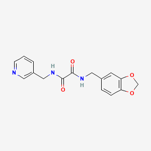 molecular formula C16H15N3O4 B11064221 Oxalamide, N-(benzo[1,3]dioxol-5-yl)methyl-N'-(pyridin-3-yl)methyl- 