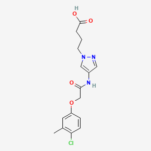 4-(4-{[(4-chloro-3-methylphenoxy)acetyl]amino}-1H-pyrazol-1-yl)butanoic acid