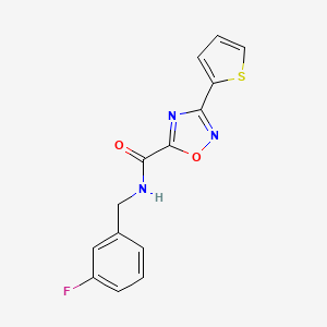 N-(3-fluorobenzyl)-3-(thiophen-2-yl)-1,2,4-oxadiazole-5-carboxamide