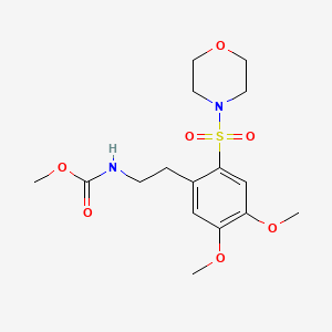 molecular formula C16H24N2O7S B11064254 Methyl {2-[4,5-dimethoxy-2-(morpholin-4-ylsulfonyl)phenyl]ethyl}carbamate 