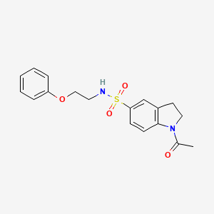 1-acetyl-N-(2-phenoxyethyl)indoline-5-sulfonamide