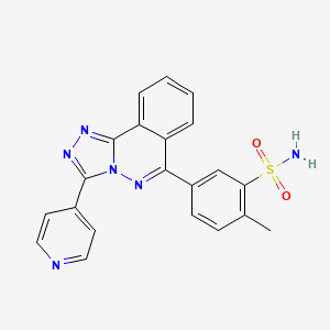 molecular formula C21H16N6O2S B11064291 2-Methyl-5-[3-(pyridin-4-yl)[1,2,4]triazolo[3,4-a]phthalazin-6-yl]benzenesulfonamide 