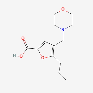 molecular formula C13H19NO4 B11064295 4-(Morpholinomethyl)-5-propylfuran-2-carboxylic acid 