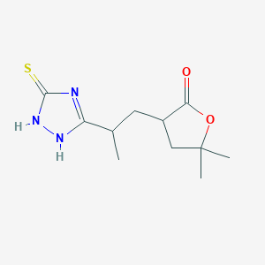 5,5-dimethyl-3-[2-(5-thioxo-4,5-dihydro-1H-1,2,4-triazol-3-yl)propyl]dihydrofuran-2(3H)-one