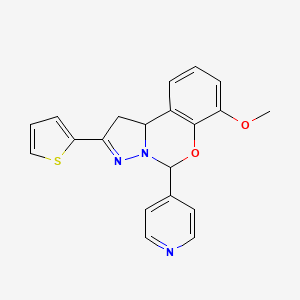 7-Methoxy-5-(pyridin-4-yl)-2-(thiophen-2-yl)-1,10b-dihydropyrazolo[1,5-c][1,3]benzoxazine