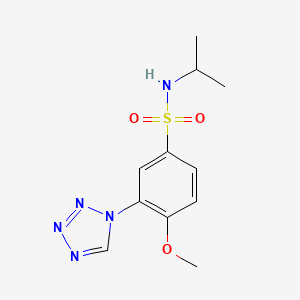 molecular formula C11H15N5O3S B11064321 N-isopropyl-4-methoxy-3-(1H-tetrazol-1-yl)benzenesulfonamide 