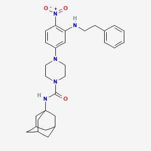 N-1-adamantyl-4-{4-nitro-3-[(2-phenylethyl)amino]phenyl}piperazine-1-carboxamide