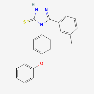 5-(3-methylphenyl)-4-(4-phenoxyphenyl)-2,4-dihydro-3H-1,2,4-triazole-3-thione