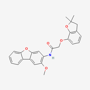 2-[(2,2-dimethyl-2,3-dihydro-1-benzofuran-7-yl)oxy]-N-(2-methoxydibenzo[b,d]furan-3-yl)acetamide