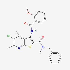 N-benzyl-5-chloro-3-[(2-methoxybenzoyl)amino]-N,4,6-trimethylthieno[2,3-b]pyridine-2-carboxamide