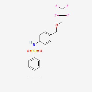 4-tert-butyl-N-{4-[(2,2,3,3-tetrafluoropropoxy)methyl]phenyl}benzenesulfonamide