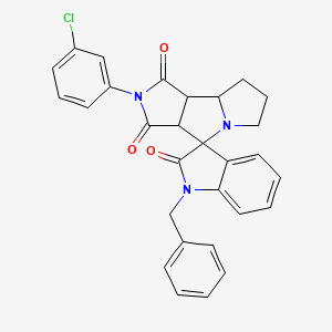 1-benzyl-2'-(3-chlorophenyl)-3a',6',7',8',8a',8b'-hexahydro-1'H-spiro[indole-3,4'-pyrrolo[3,4-a]pyrrolizine]-1',2,3'(1H,2'H)-trione