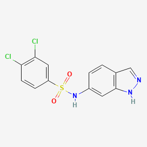 molecular formula C13H9Cl2N3O2S B11064413 3,4-dichloro-N-(1H-indazol-6-yl)benzenesulfonamide 