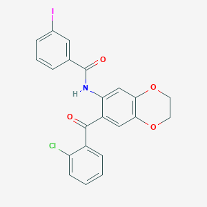 N-[7-(2-chlorobenzoyl)-2,3-dihydro-1,4-benzodioxin-6-yl]-3-iodobenzamide