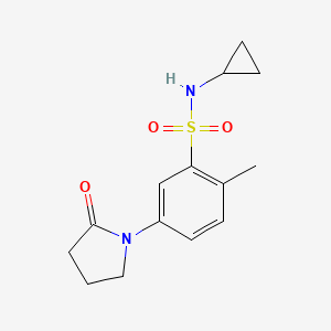 N-cyclopropyl-2-methyl-5-(2-oxopyrrolidin-1-yl)benzenesulfonamide