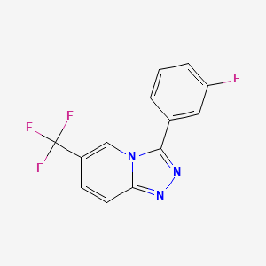 molecular formula C13H7F4N3 B11064434 3-(3-Fluorophenyl)-6-(trifluoromethyl)[1,2,4]triazolo[4,3-a]pyridine 