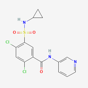 2,4-dichloro-5-(cyclopropylsulfamoyl)-N-(pyridin-3-yl)benzamide