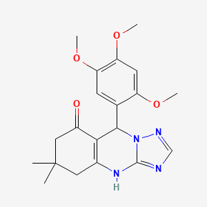 6,6-Dimethyl-9-(2,4,5-trimethoxyphenyl)-5,6,7,9-tetrahydro[1,2,4]triazolo[5,1-b]quinazolin-8-ol